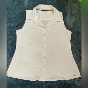 Tommy Hilfiger White Sleeveless Top